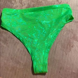Iheartraves green sparkle thong bottoms